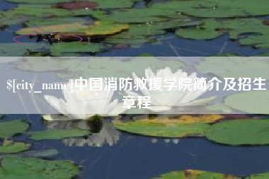 广饶中国消防救援学院简介及招生章程