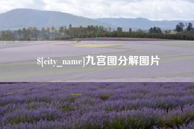 广饶九宫图分解图片