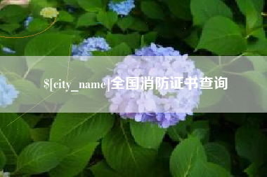 广饶全国消防证书查询