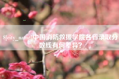 广饶中国消防救援学院各省录取分数线有何差异？