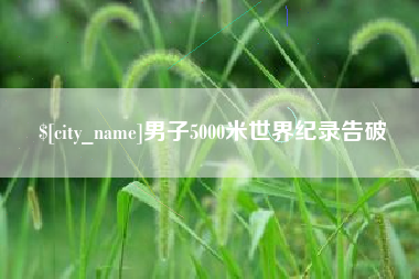 广饶男子5000米世界纪录告破