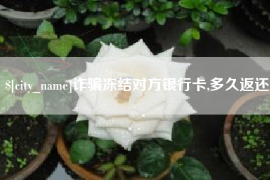 广饶诈骗冻结对方银行卡,多久返还