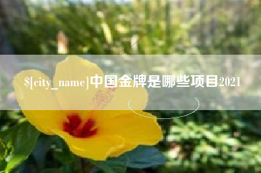 广饶中国金牌是哪些项目2021
