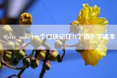 广饶一个口诀记住34个省小学课本