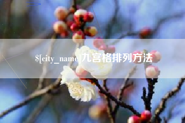 广饶九宫格排列方法