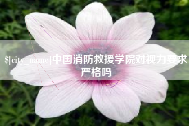 广饶中国消防救援学院对视力要求严格吗