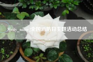 广饶全国消防日主题活动总结