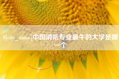 广饶中国消防专业最牛的大学是哪一个