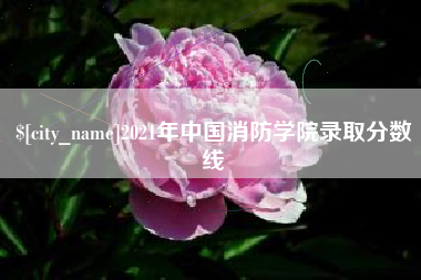 广饶2021年中国消防学院录取分数线