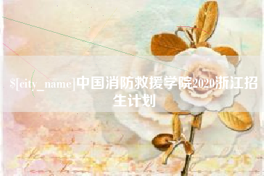广饶中国消防救援学院2020浙江招生计划