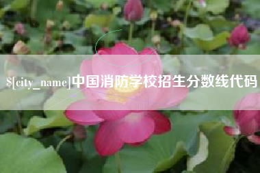 广饶中国消防学校招生分数线代码