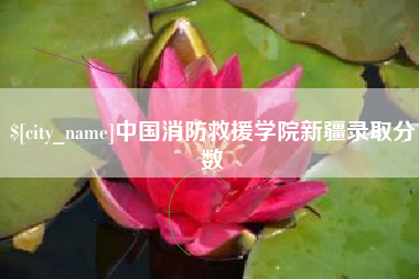 广饶中国消防救援学院新疆录取分数