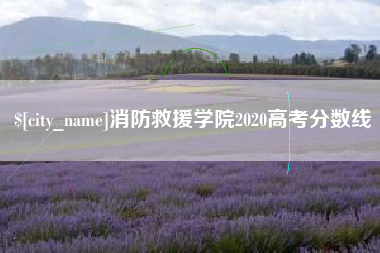 广饶消防救援学院2020高考分数线
