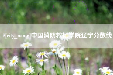 广饶中国消防救援学院辽宁分数线