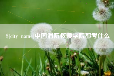 广饶中国消防救援学院都考什么
