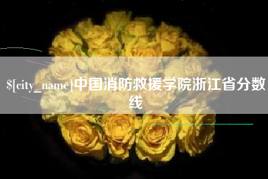 广饶中国消防救援学院浙江省分数线