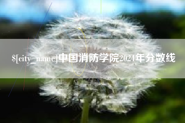 广饶中国消防学院2024年分数线
