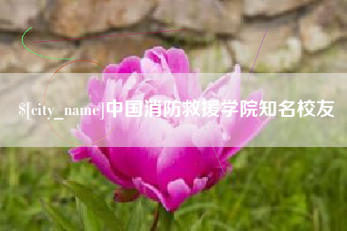 广饶中国消防救援学院知名校友
