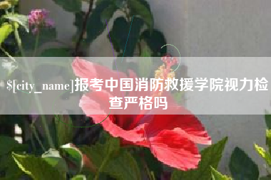 广饶报考中国消防救援学院视力检查严格吗