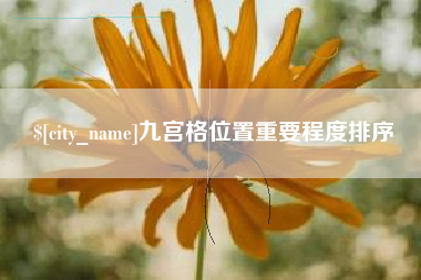 广饶九宫格位置重要程度排序