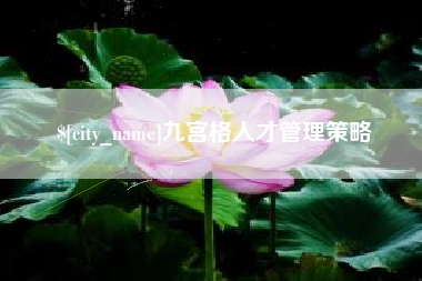 广饶九宫格人才管理策略
